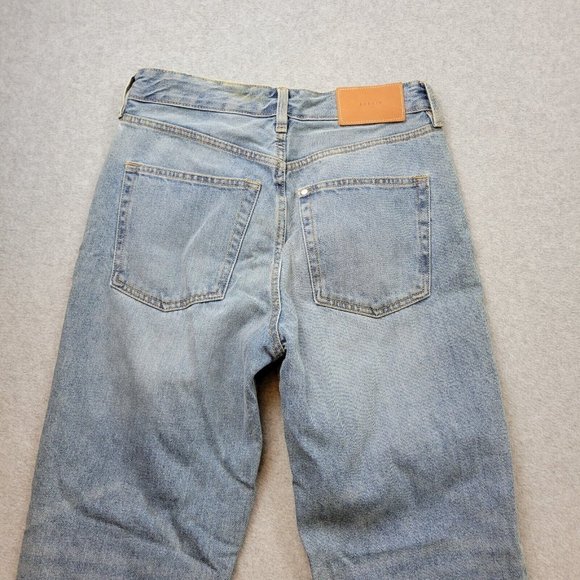 H&M &Denim Vintage Fit High Waist Jeans Womens 27 Studded Light Wash Button Fly - Picture 3 of 11